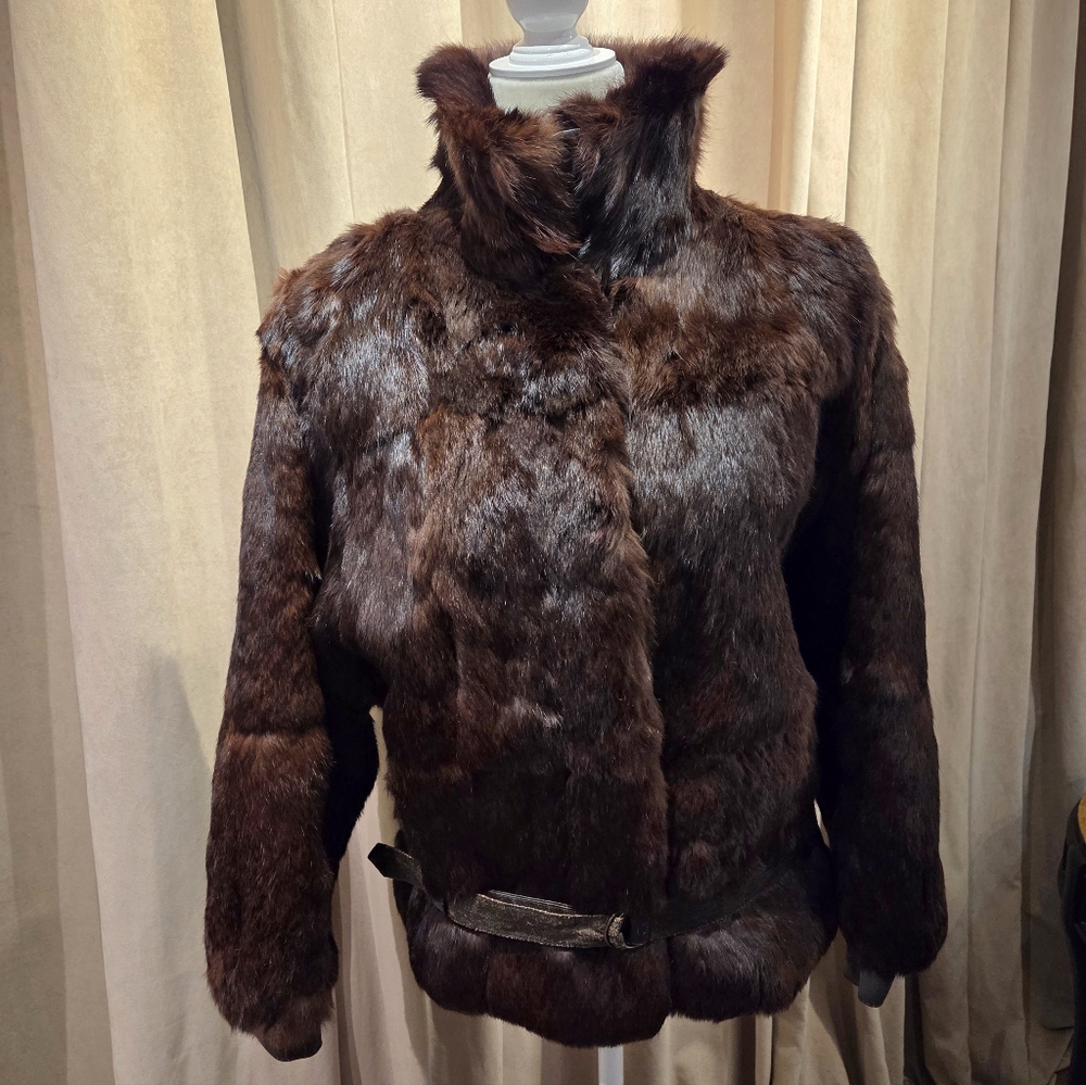 Luxurious Brown Fur Women's Jacket
